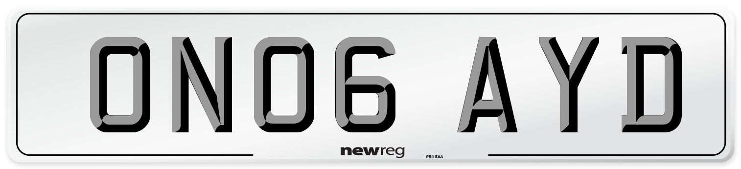 ON06 AYD Number Plate from New Reg